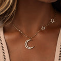Lunar Grace Radiant Moon & Stars Necklace 2