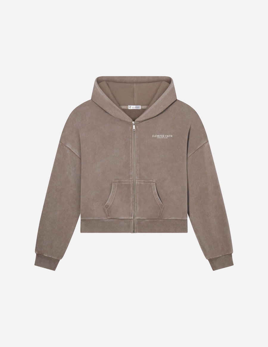 Kingdom Club Brown Full-Zip Hoodie