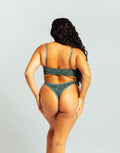 High Rise Thong - Trippy Green 3