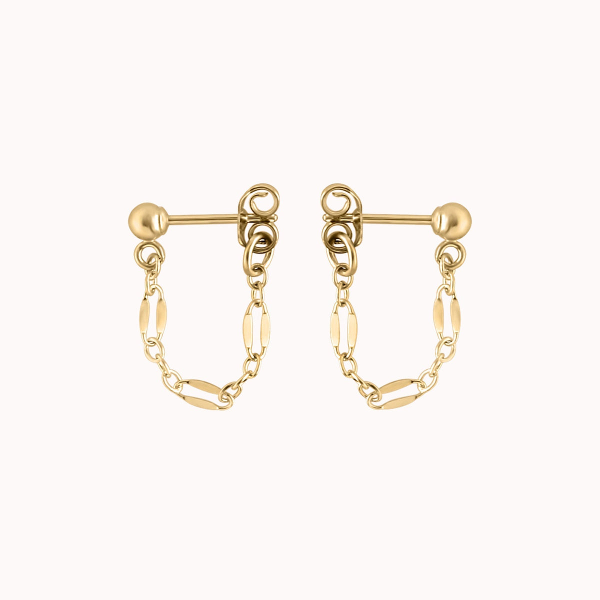 Lace Chain Loop Earrings