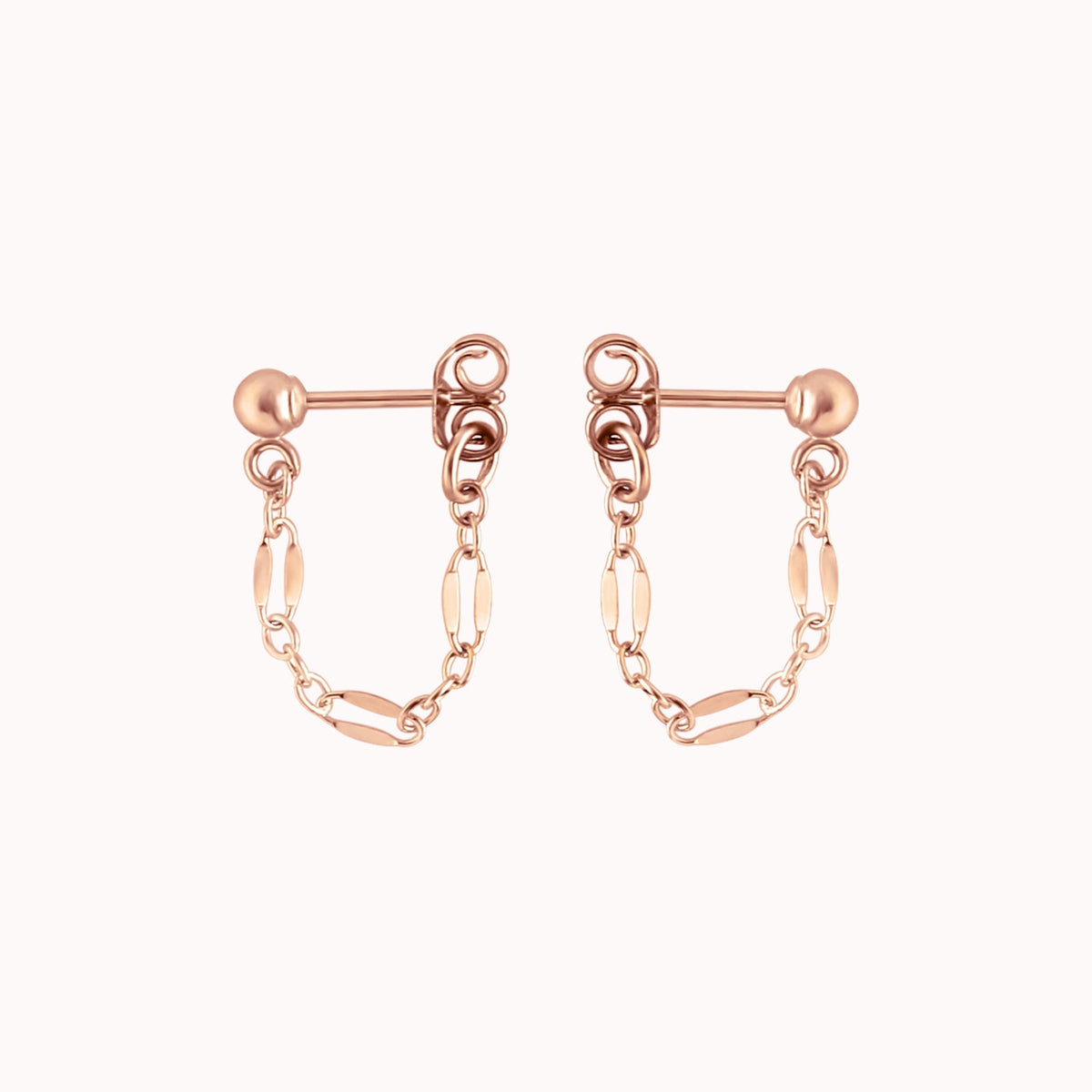 Lace Chain Loop Earrings