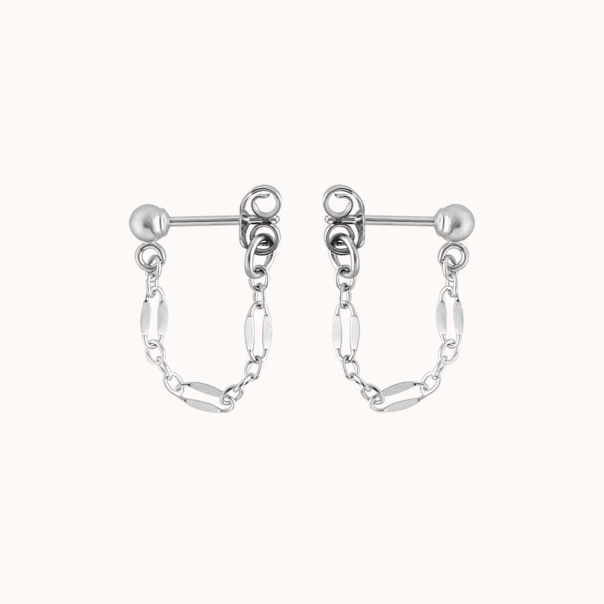 Lace Chain Loop Earrings