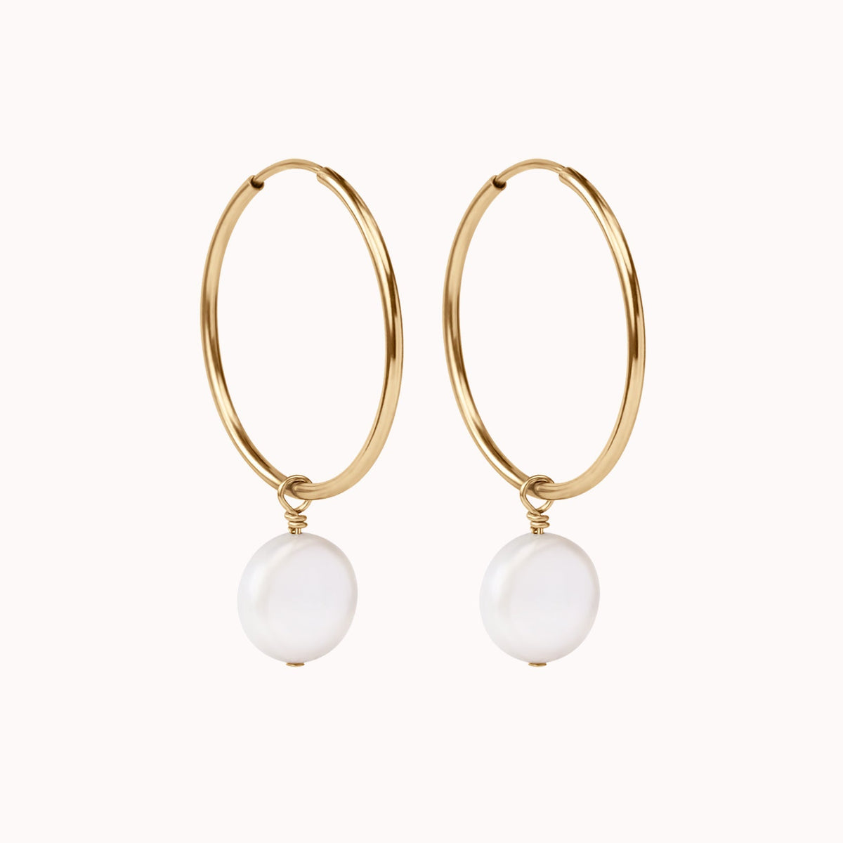 Lana Pearl Hoop Earrings