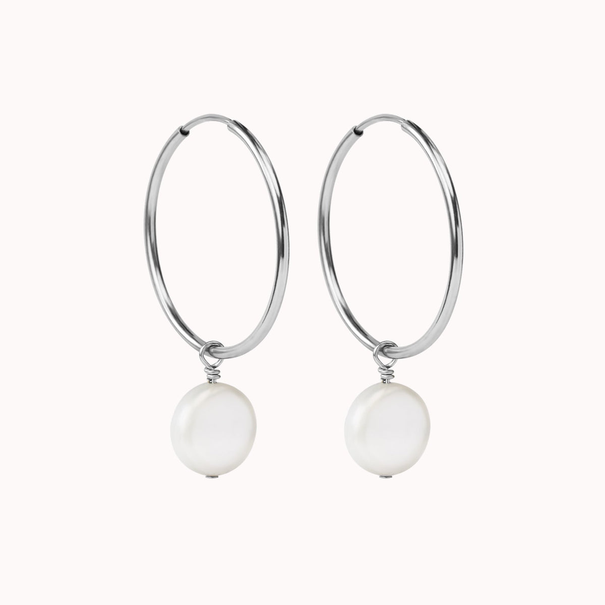 Lana Pearl Hoop Earrings