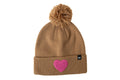 Terry Heart Patch Pom Pom Hat 5