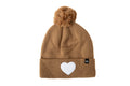 Terry Heart Patch Pom Pom Hat 6
