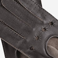 Leonardo (dark brown) - Italian driving gloves made of American deerskin leather 4