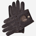 Leonardo (dark brown) - Italian driving gloves made of American deerskin leather 2