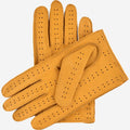 Leonardo (yellow) - Italian driving gloves made of American deerskin leather 3