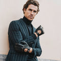 Leonardo (black) - Italian driving gloves made of American deerskin leather 3