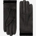Lorenzo (black) - Italian gloves made of American deerskin leather with cashmere lining 1