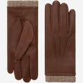 Lorenzo (brown) - Italian gloves made of American deerskin leather with cashmere lining 1