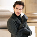 Lorenzo (black) - Italian gloves made of American deerskin leather with cashmere lining 2