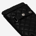 Luca (black) - Italian lambskin leather gloves with cashmere lining and checkered pattern 5