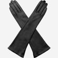 Lucia (black) - Italian unlined 12-button length leather opera gloves 1