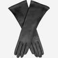 Lucia (black) - Italian unlined 8-button length leather opera gloves 1