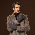Luciano (grey) - Handmade Italian knitted wool gloves with luxurious cashmere lining 2