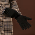 Luciano (black) - Handmade Italian knitted wool gloves with luxurious cashmere lining 7
