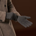 Luciano (grey) - Handmade Italian knitted wool gloves with luxurious cashmere lining 9