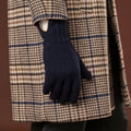 Luciano (dark blue) - Handmade Italian knitted wool gloves with luxurious cashmere lining 10
