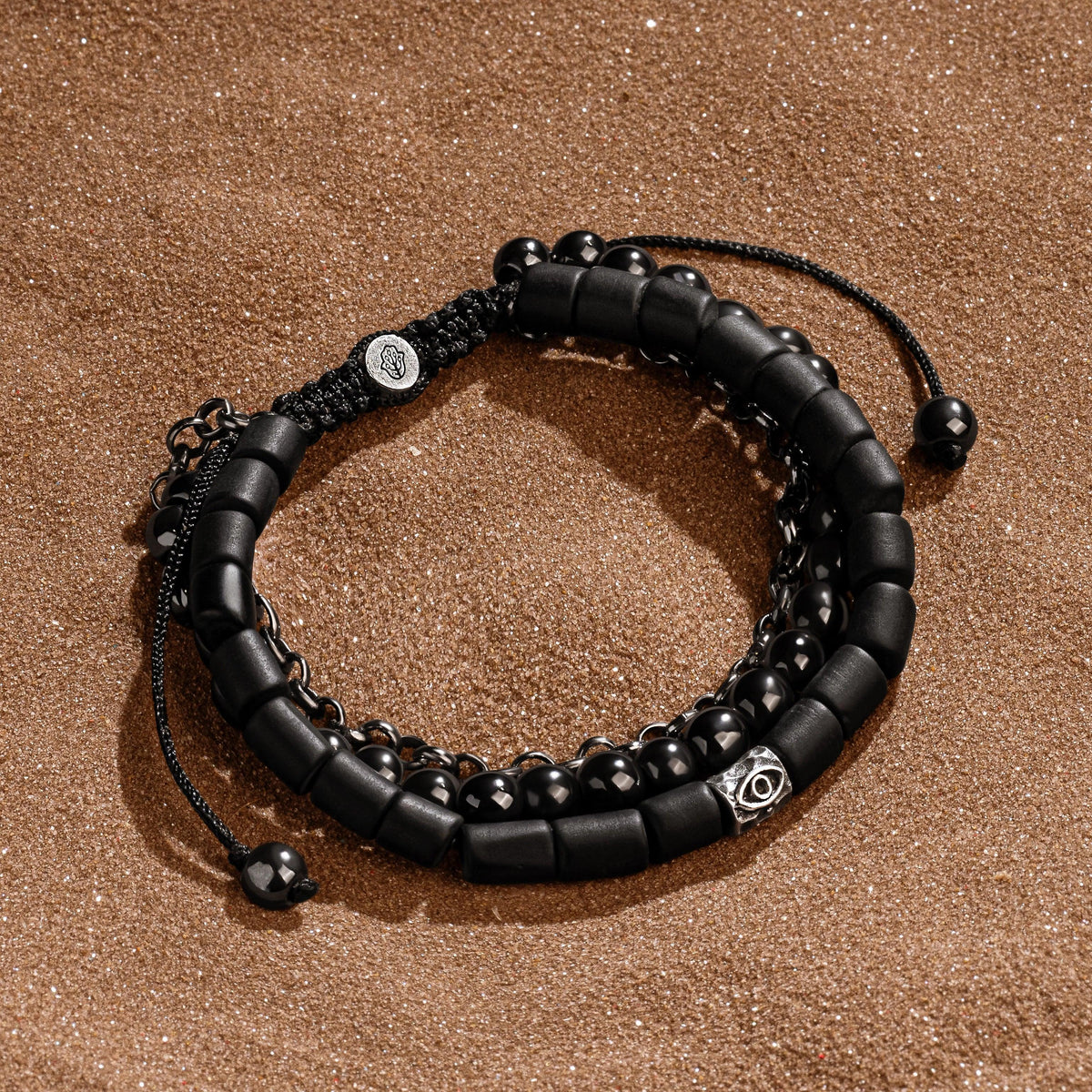 Grounded in Protection Onyx Hematite Bracelet