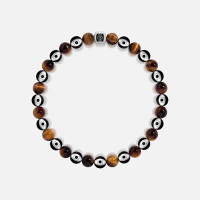 Confident Personality Enamel Tiger's Eye Bracelet