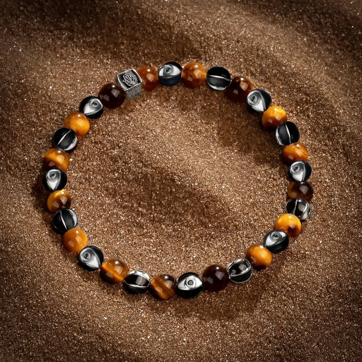 Confident Personality Enamel Tiger's Eye Bracelet