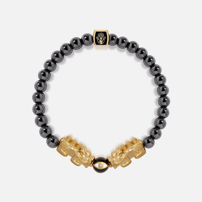 Courageous Ornament Double Dragon Bracelet