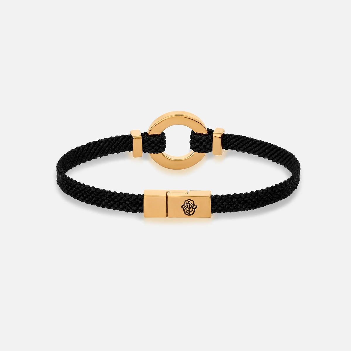 Constant Protection Black Onyx Karma Circle Men’s Black String Bracelet Medium