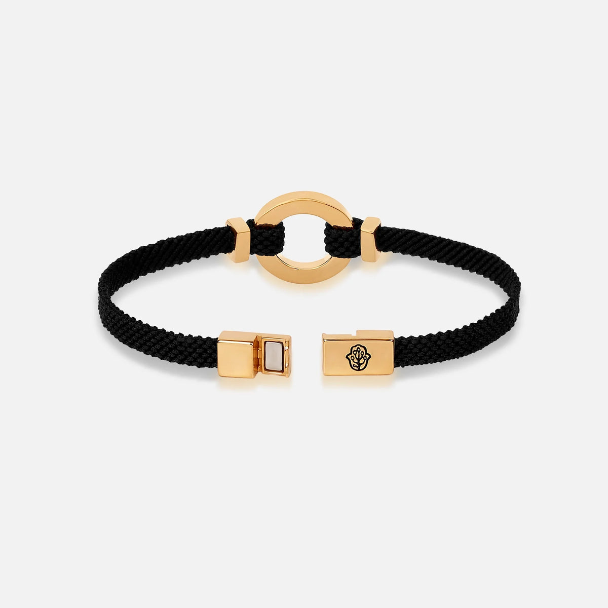 Constant Protection Black Onyx Karma Circle Men’s Black String Bracelet Medium
