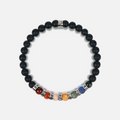 Vigorous Growth Matte Onyx Jasper Chakra Barrel Bracelet 1