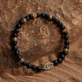 Divine Calmness Evil Eye Mantra Matte Onyx Bracelet 3