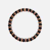 Conscious Awakening Matte Onyx Mantra Barrel Bracelet