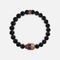 Celebrate Life Matte Onyx Skull Charm Bracelet 1