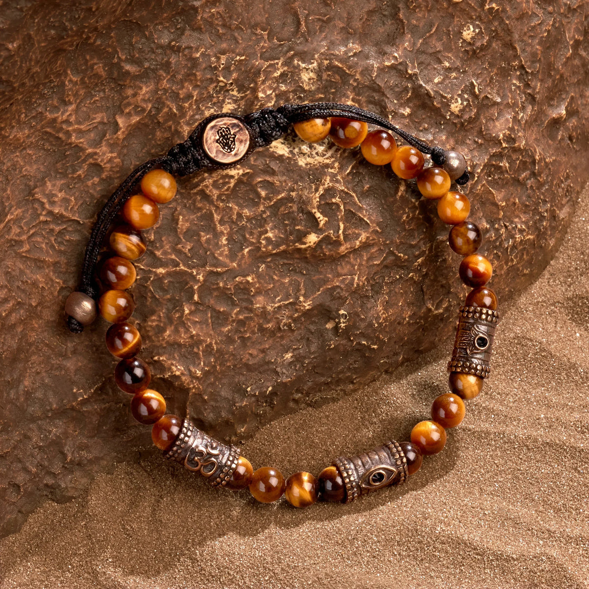 Healing Courage Tiger's Eye Triple Protection Bracelet