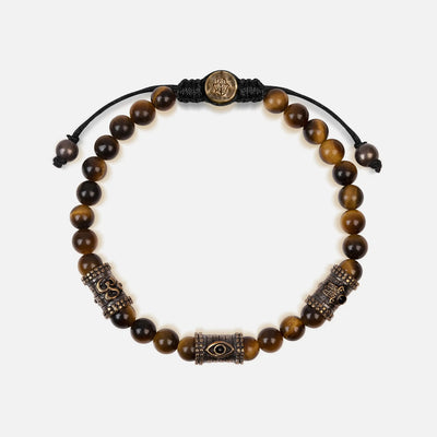 Healing Courage Tiger's Eye Triple Protection Bracelet
