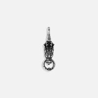 Fierce Power Silver Dragon Charm