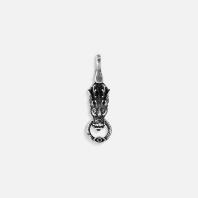 Fierce Power Silver Dragon Charm