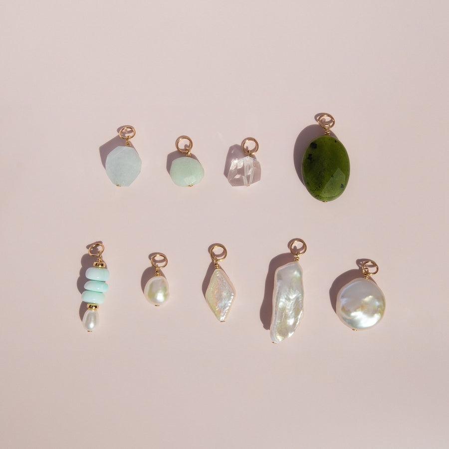Freeform Faceted Quartz Charm