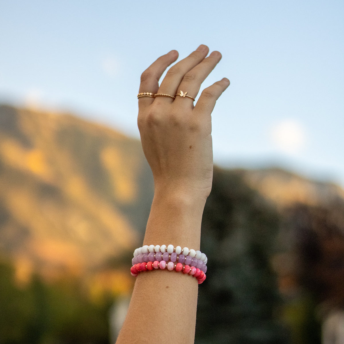 White Opal Stretch Bracelet