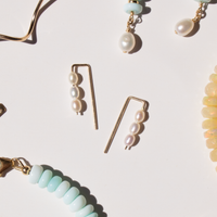 Solene Pearl Climber Earrings