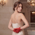 MM5020 (red/white) – Italian lambskin cashmere-lined leather gloves 6