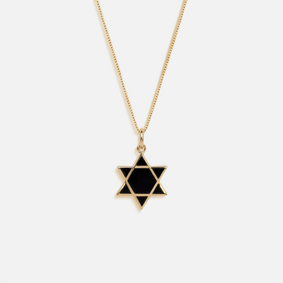 Grounded in Hope Black Onyx Star of David Necklace