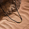 Soulful Exploration Onyx Karma Circle Black String Necklace 4