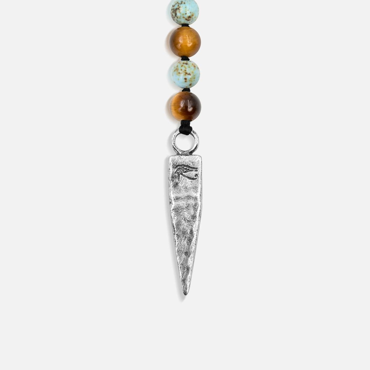Sublime Tranquility 4 Symbol Tiger's Eye Turquoise Necklace