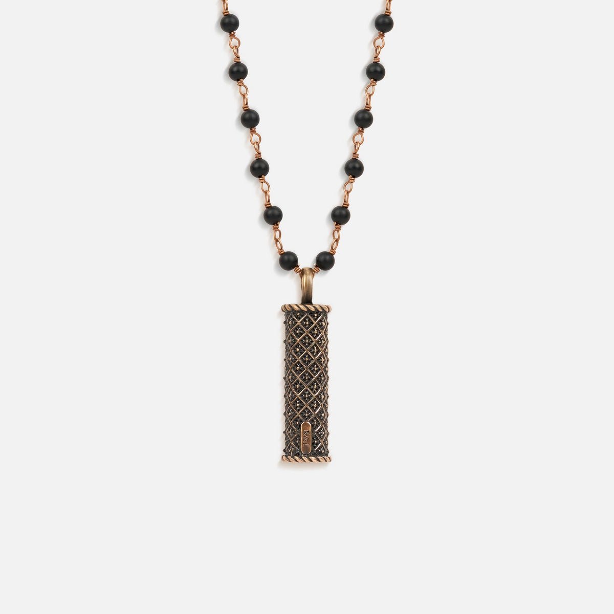 Brilliant Spirit Matte Onyx Triple Protection Necklace