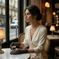 Marcella (brown) - Unlined women’s lambskin leather gloves 6
