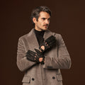 Marcello (black) – Luxurious Italian peccary driving gloves 6