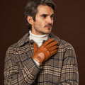 Marcello (brown) – Luxurious Italian peccary driving gloves 1