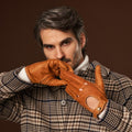 Marcello (brown) – Luxurious Italian peccary driving gloves 9